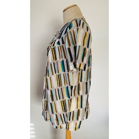 LAVIA Sempione Multicolored Tunic Top SZ 40 Made In Italy - Picture 7 of 11